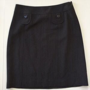 LOFT Charcoal Gray Skirt Lined 2P